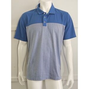 bollé Mens Blue Grey Color Block Golf Polo Shirt Size L